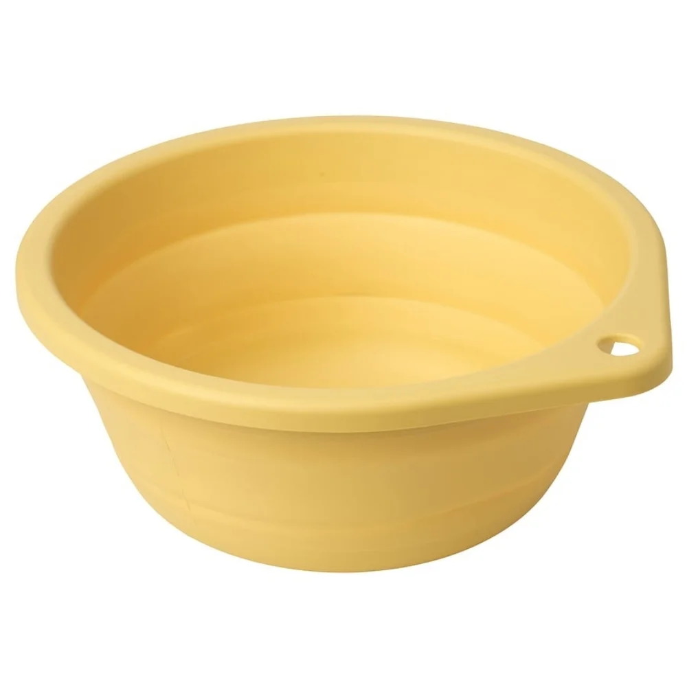 IKEA PEPPRIG Wash Tub, Foldable, Yellow, 10 ¾ 
